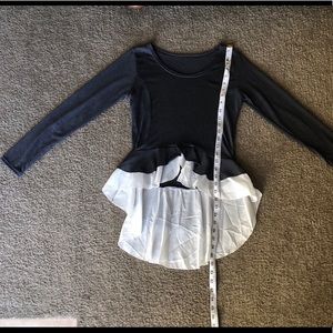 NWOT Grey & White L/S Blouse